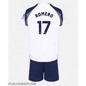 Tottenham Hotspur Cristian Romero #17 Prima Maglia Bambino 2025-26 Manica Corta (+ Pantaloni corti)